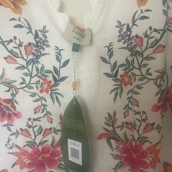 FARM Rio Off-White Delicate Forest Euroflax™ Premium Linen Maxi - Picture 6 of 6